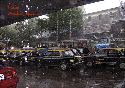 India, Mumbai, diverses photos sous les pluies de la Mousson